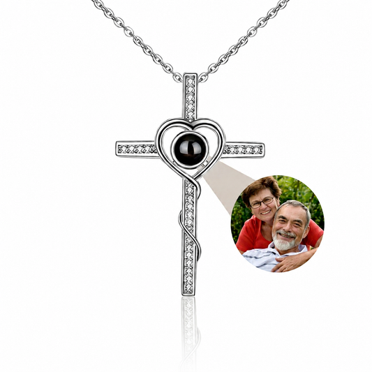 Collar De Cruz Foto Personalizada